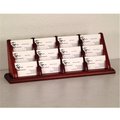 Wooden Mallet 12 Pocket Countertop Business Card Holder in Mahogany WO599290